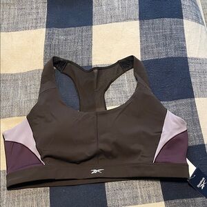 Reebok Women's Brown and Lavender Sports Bra